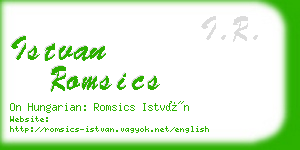 istvan romsics business card